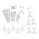 thumbnail image 4 of Carámbano navideño, , decoración navideña con borde de cuerda, adorno navideño transparente decorativo para suministros de fiesta y , Estilo b Hugo Colgante colgante, 4 of 10