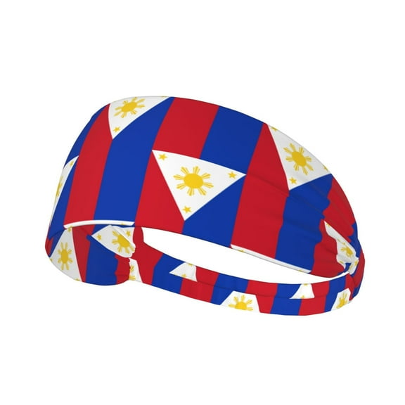 Flag Of The Philippines Sports Headbands Sweatbands Non Slip Sweat Bands Athletic Workout Fashion Wide Hair Bands For Men Women