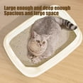 thumbnail image 4 of Semi Enclosed High Bar Litter Box With Splashs Proof Designs Provides Ample Space For Cats Includes Shovel For Kittens, 4 of 6