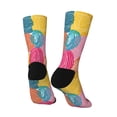 thumbnail image 3 of Goofa Colorful Wool Balls Printed Men's Crew Socks, Soft Durable Breathable Moisture-Wicking with Odor Control Cotton socks, 3 of 9