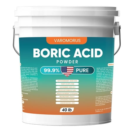 Boric Acid Powder 40 lb – 99.9% Pure Fine Powder, Technical Grade