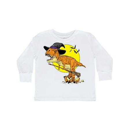 

Inktastic Roaring Tyrannosaurus Rex Witch on Halloween Gift Toddler Boy or Toddler Girl Long Sleeve T-Shirt