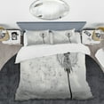 thumbnail image 2 of Designart "Dandelion Natures simplicity II" Floral Bedding Covert Set - Dandelion Grey Traditional Bed Set With 2 Shams, 2 of 6