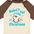 thumbnail image 4 of Inktastic Baby's 1st Christmas with Cute Penguin and Snowflakes Boys or Girls Long Sleeve Baby Bodysuit, 4 of 5