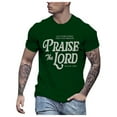 thumbnail image 3 of Christian Jesus Shirts for Men Faith Religious Praise T Shirt The Lord Bible Verse Graphic Tees Dark Green L, 3 of 5