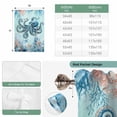 thumbnail image 6 of Coastal Octopus Blue Tie Up Curtains for Windows, Adjustable Balloon Window Shades, Summer Beach Nautical Coral Starfish Kitchen Window Treatments Farmhouse Short Curtains with Rod Pocket 42"x45", 6 of 8