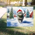 thumbnail image 4 of Hello Winter Scottish Fold Frosty Morning Walk Welcome Snowy Christmas Yard Sign Cat Lover Kitten Owner Gifts Outdoor Home Lawn Garden Porch Decor - 02018, 4 of 5