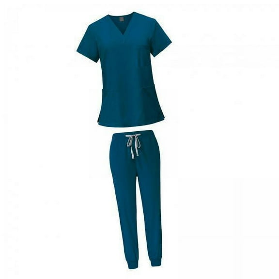 Abbraccia 2xFemale Scrub Set Machine Washable Nurse Work Clothing for Beauty Salon