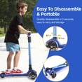 thumbnail image 4 of Trottinette à 3 Roues pour Enfants de 6 à 12 Ans, Trottinette pour Enfants avec Roues Lumineuses, Conception de Plateau Robuste et 4 Hauteurs Réglables, Convient aux Enfants de 3 à 12 Ans, 4 of 6