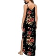 thumbnail image 4 of Uhndy Women'S Summer Maxi Dress Casual Loose Pockets Long Dress Floral Print Sleeveless Split Dress Beach Kaftan Cover Up Dress-LQ, 4 of 4