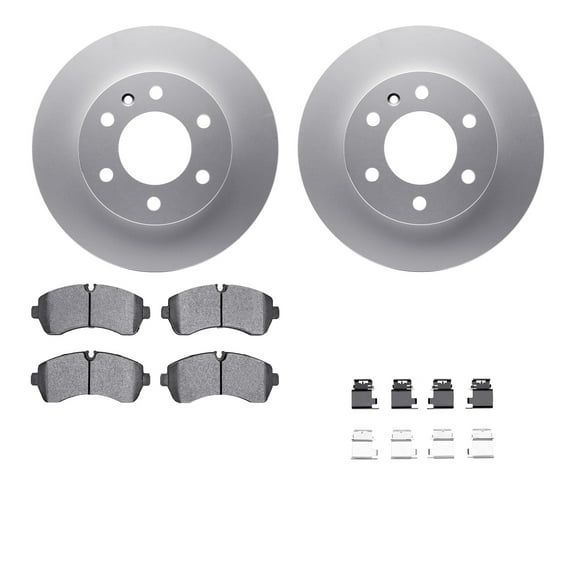 Dynamic Friction Company Front Geospec Brake Rotors with 5000 Advanced Brake Pads includes Hardware 4512-40103