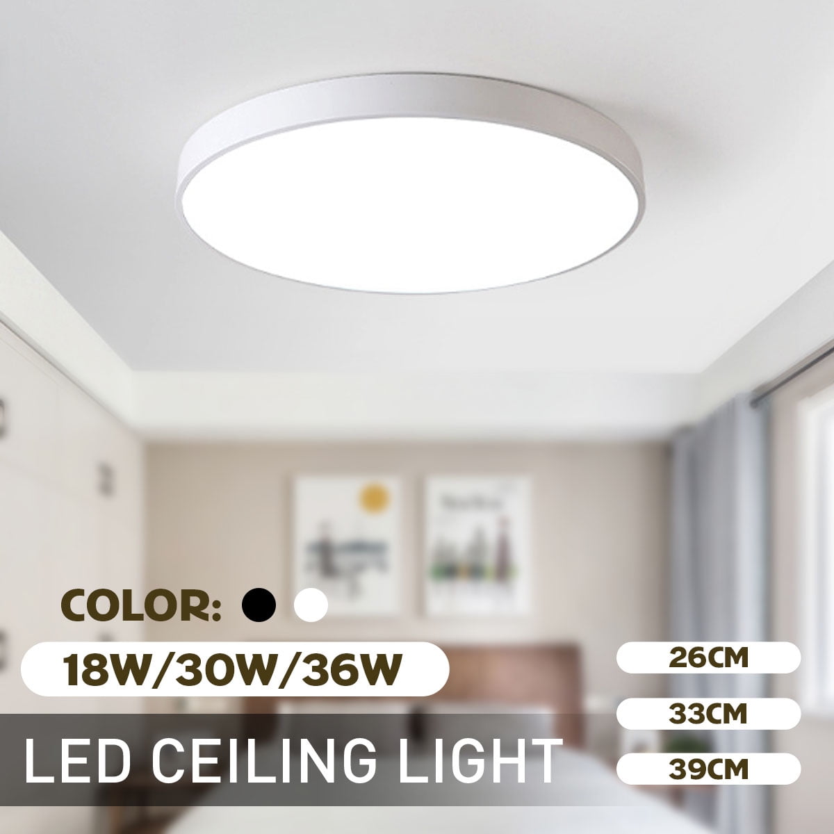 15 Inch Modern LED Ceiling Lights Flush Mount Fixtures Ceiling Lighting