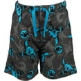 thumbnail image 3 of Jurassic World Dinosaur Blue Big Boys T-Shirt and French Terry Shorts Outfit Set Blue / Grey 18-20, 3 of 5