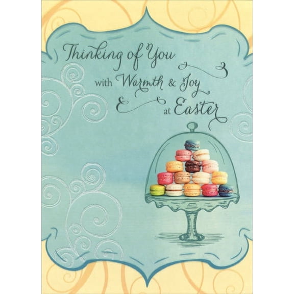 Designer Greetings Macaroons under Glass Thinking of You Easter Card