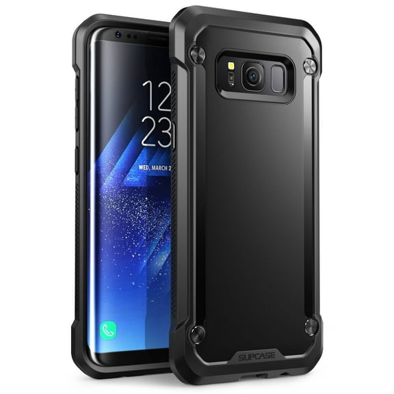 Galaxy S8 Plus Case, SUPCASE Unicorn Beetle Series Premium Hybrid Protective Clear Case-Black/Black