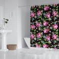 thumbnail image 2 of Waterproof Beautiful Colorful Floral Shower Curtain 72x72 Inch Boho Style Polyester Unique Shower Curtain for Bathroom Hotel Home Decor with 12 Plastic Hooks, 2 of 5