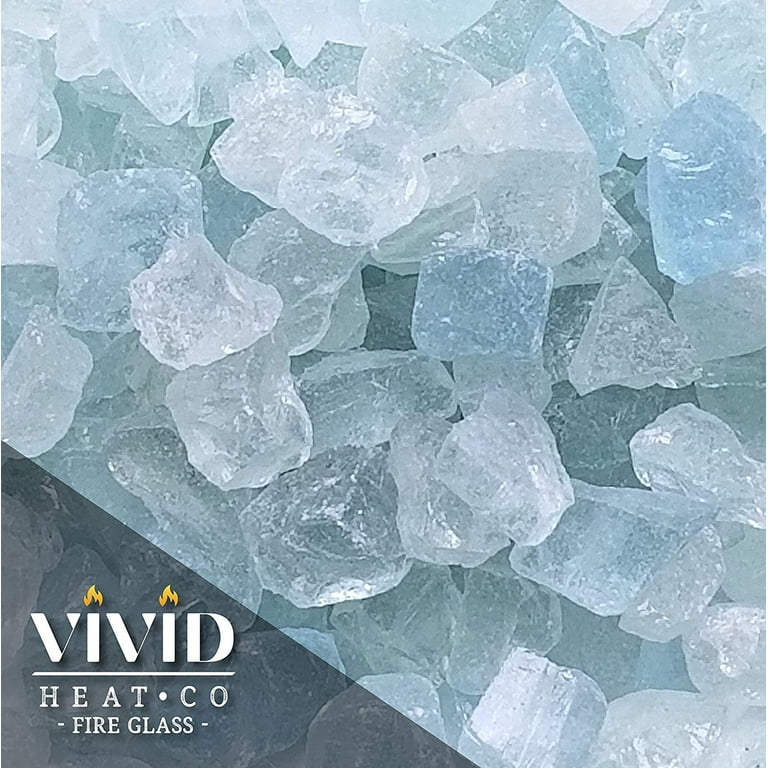 Glacier Aqua Ice Blue Premium Crushed Fire Glass Rock (5-Pound) Large 1/2, 3/4 & 1 Glacier Aqua Ice Blue Premium Crushed Fire Glass Rock (5-Pound) Large 1/2, 3/4 & 1