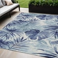 thumbnail image 2 of HomeRoots 624002 5 x 8 ft. Blue & Ivory Floral Washable Transitional Indoor & Outdoor Rectangle Area Rug, 2 of 6