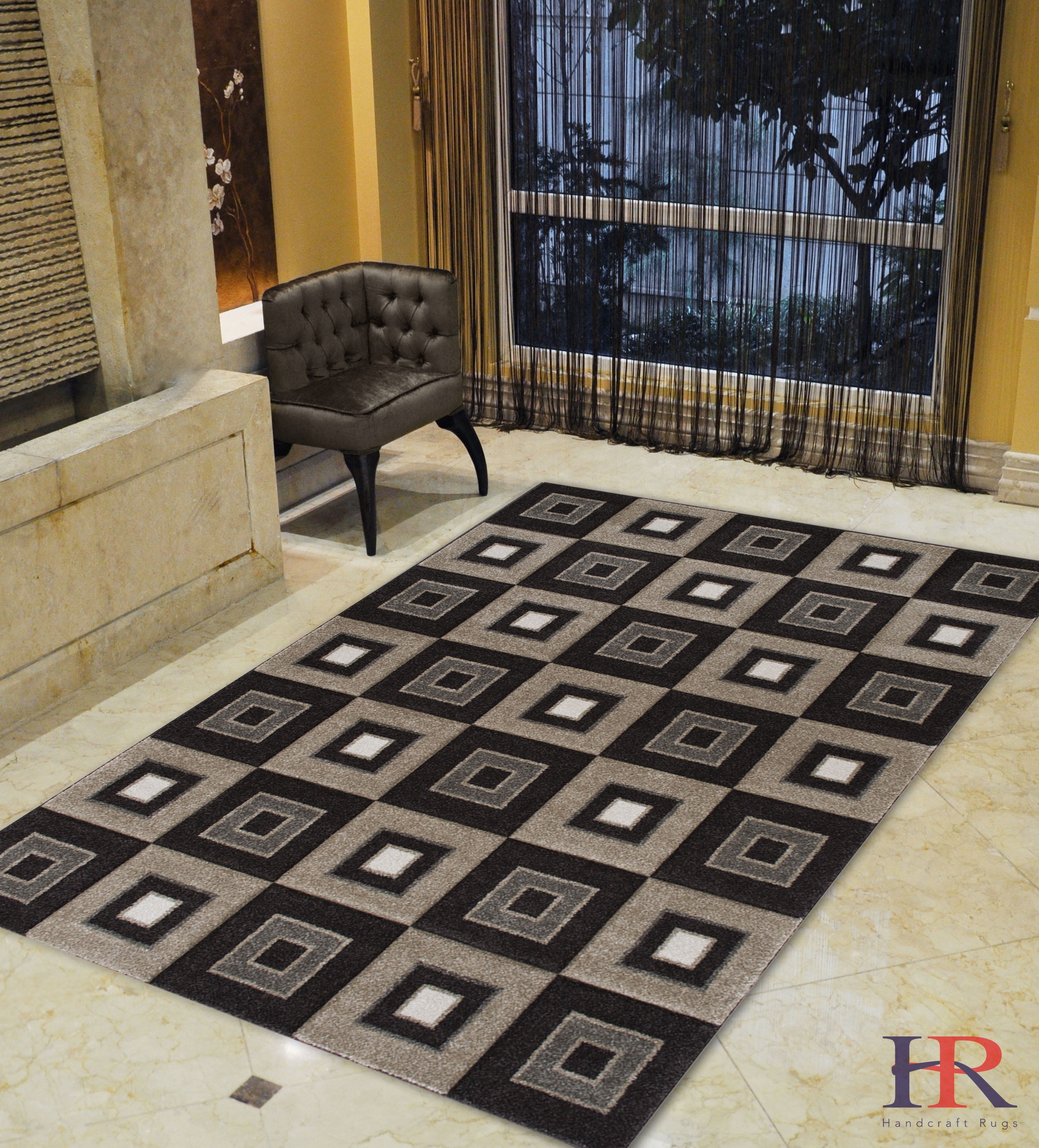 Chocolate Beige Ivory Handcraft Rugs Geometric Modern Contemporary Beige Ivory Handcraft Rugs Geometric