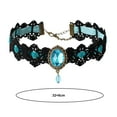 thumbnail image 6 of AYYUFE 6PCS Women Choker Gothic Vintage Braided Aesthetic with Faux Gemstone Dress Up Gift Ladies Punk Lace Stitching Clavicle Necklace Trendy Jewelry,Pink, 6 of 8