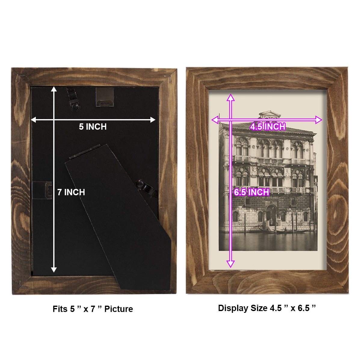 Vintage Views of Venice II - Framed Print w/glass - Walnut
