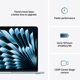 thumbnail image 3 of Apple - MacBook Air 13" Laptop - Chip Apple M4 para Apple Intelligence - 16GB RAM - 512GB SSD - Azul Cielo, 3 of 5