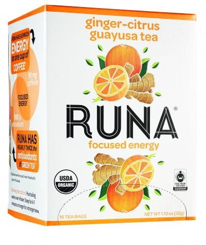 Guayusa Tea Organic Ginger Citrus Runa 16 Bag by Runa