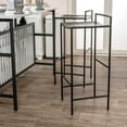 thumbnail image 4 of Svelte 30" Coastal Contemporary Iron Saddle-Seat Low-Back Bar Stool with Foot Rest, Black Frame, 4 of 9