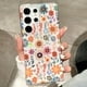 Case for Samsung Galaxy S24 Ultra Case Clear with Design Slim Protective Soft TPU Bumper Embossed Pattern,Garden