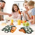thumbnail image 7 of Haosy 3 Pack Reusable Ziploc Bags BPA Free Healthy Food Storage Bag Leakproof Sandwich Snack Freezer Bags White Duck on Green, 7 of 7