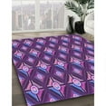thumbnail image 3 of Ahgly Company Machine Washable Indoor Square Transitional Purple Area Rugs, 8' Square, 3 of 7
