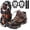 Black, variant on WIN.MAX Crampons for Shoes, Traction Cleats Ice Snow Grips with 19 Stainless Steel Spikes, Shoe Talons Anti - Slip Boots Spikes for Walking, Jogging, Climbing and Hiking