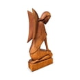 thumbnail image 5 of 12" Wooden Handmade Abstract Sculpture Statue Handcrafted "Kneeling Angel" Gift Art Decorative Home Decor Figurine Accent Decoration Artwork Hand Carved, 5 of 5
