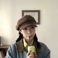 thumbnail image 3 of tredstone French Wool Cap Stay Stylish And Comfortable In Winter Soft And Comfortable Polyester Female Beret Coffee, 3 of 6