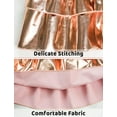 thumbnail image 5 of Girls’ Elastic Waist Sparkle Skirts A-Line Layered Metallic Skirt Ruffle Shiny Dance Tutu Skirts Casual Adorable Sassy Skater Glossy Rave Tiered Skort Outfit, 5 of 6