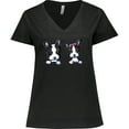 thumbnail image 3 of Inktastic Boston Terriers (dark Apparel) Women's Plus Size V-Neck T-Shirt, 3 of 5