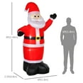 thumbnail image 3 of HOMCOM 8ft Christmas Inflatable Decor w/ Santa Claus Say Hi for Outdoor, 3 of 10