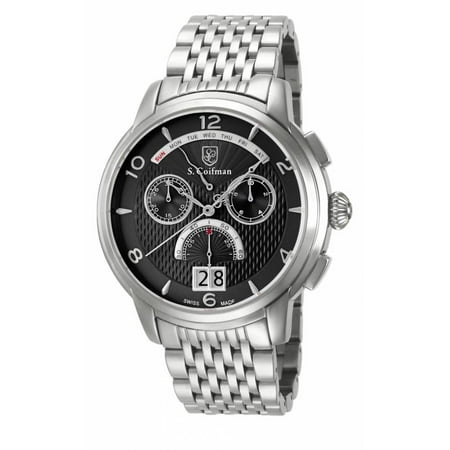 S. Coifman Men's SC0184 Quartz Chronograph Black Dial Watch