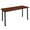 Cherry, variant on Romig Trek 42 x 24 in. Mobile Training Seminar Table- Mahogany Top, Black Legs