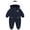 Black, variant on LYMAYTER Infant Unisex Fleece Onesies Girls Boys Winter Hooded Snowsuit Baby down Cotton Bodysuit for 2-6 Years