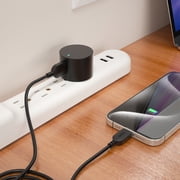 onn 12W Single USB-A Port Wall Charger, Foldable Plug, Black - Compatible with iPhone, Samsung Galaxy, Note, Pixel Devices iPad Pro, More