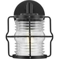 thumbnail image 5 of Keegan Collection One-Light Matte Black Clear Glass Coastal Outdoor Wall Lantern, 5 of 14