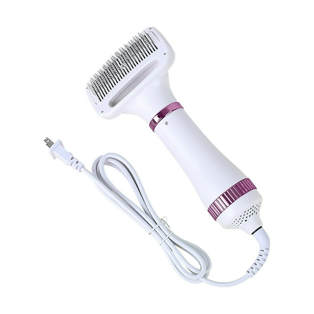 Hair Dryer Brush Dog Hair Dryer Portable Pet Hair Dryer with Brush, 3 Temperatures, Portable Silent 2-In-1 Pet Hair Dryer, Button Type Hair Removal Device, Suitable for Small And Medium-Sized Pets