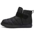 thumbnail image 4 of Zapatos Planos para Caminar Mujer Antideslizantes Forrados de Felpa para Viajes al Aire Libre (40) Negro, 4 of 9