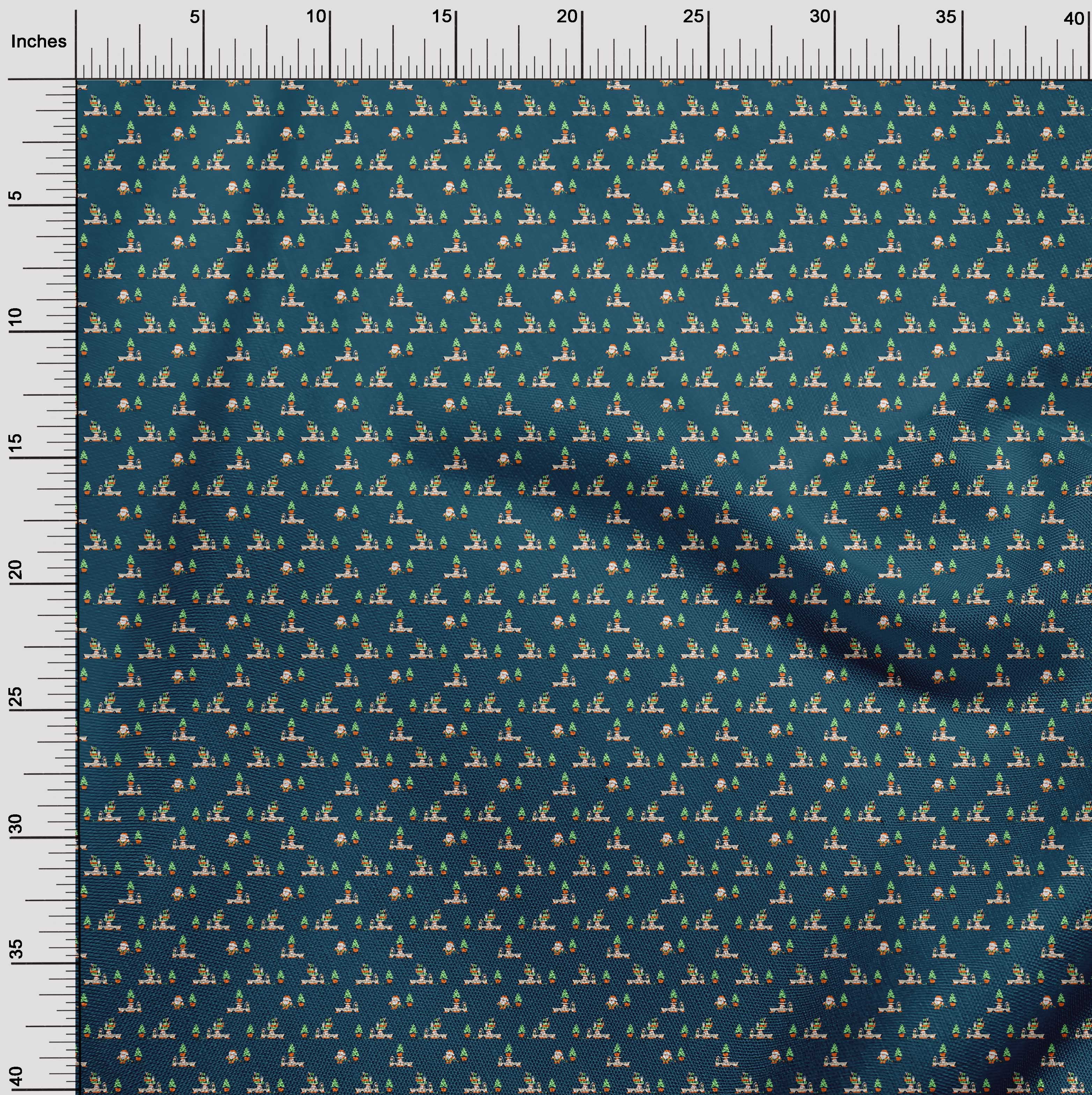 oneOone Cotton Jersey Teal Blue Fabric Christmas Sewing Fabric By The Yard Printed Diy Clothing Sewing Supplies 58 Inch Wide