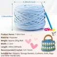 thumbnail image 2 of 285g T Shirt Yarn for Crocheting 109 Yards Elastic Ribbon Thick Crochet Fabric Knitting T-Shirt Yarn for Crochet Bag, Blanket, Basket, DIY Projects, Home Decor, 2 of 7