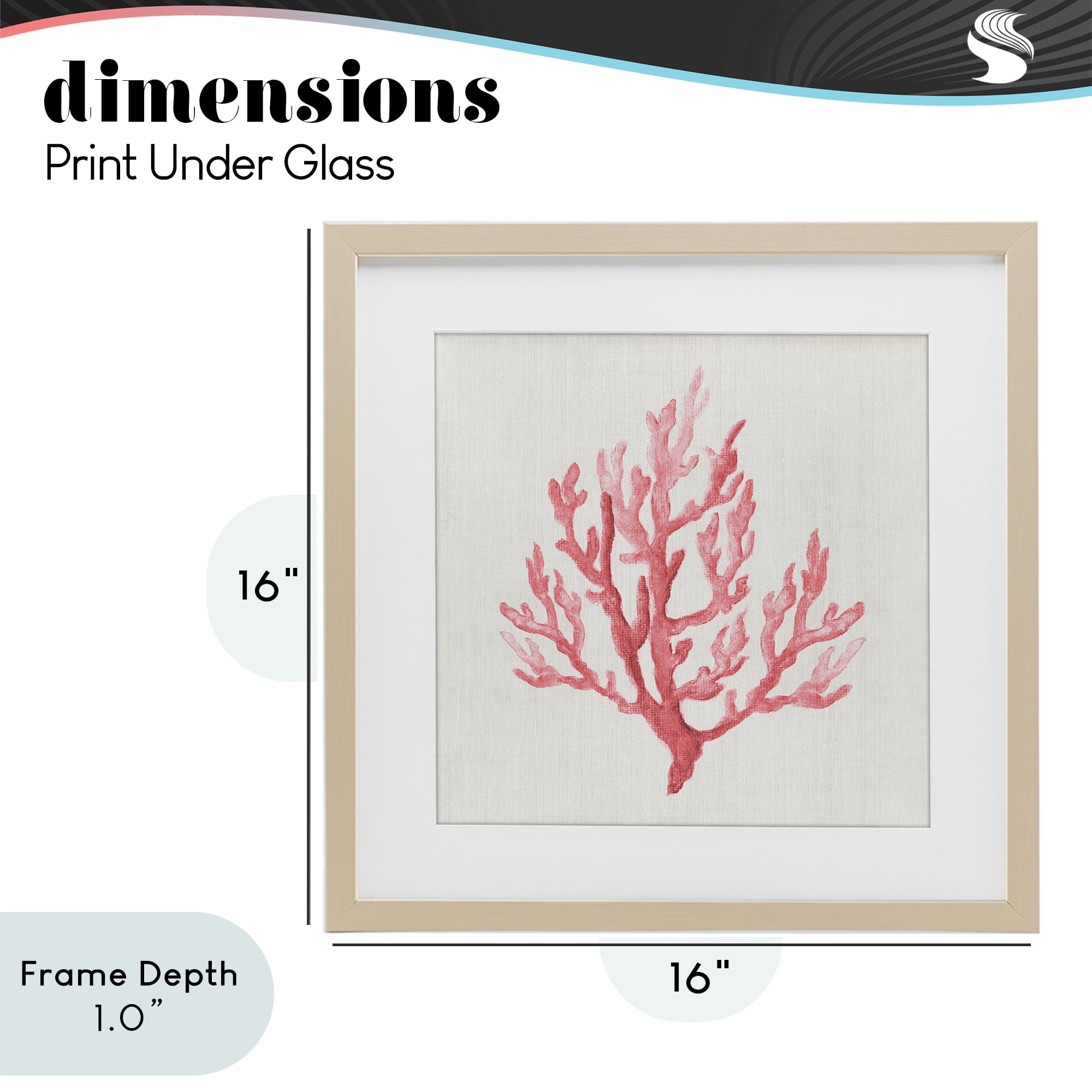 Stupell Industries Muted Pink Coral Branch Birch Framed Print Under Glass, design by Janet Tava