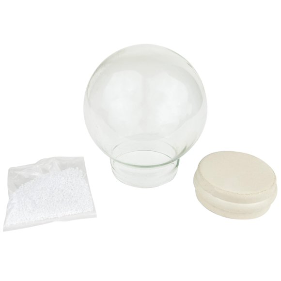 National Artcraft® Globe d'Eau en Verre Clair avec Joint en Caoutchouc et Flocons de Neige - Diamètre 3-1/8 Pouces - (Pkg/2)