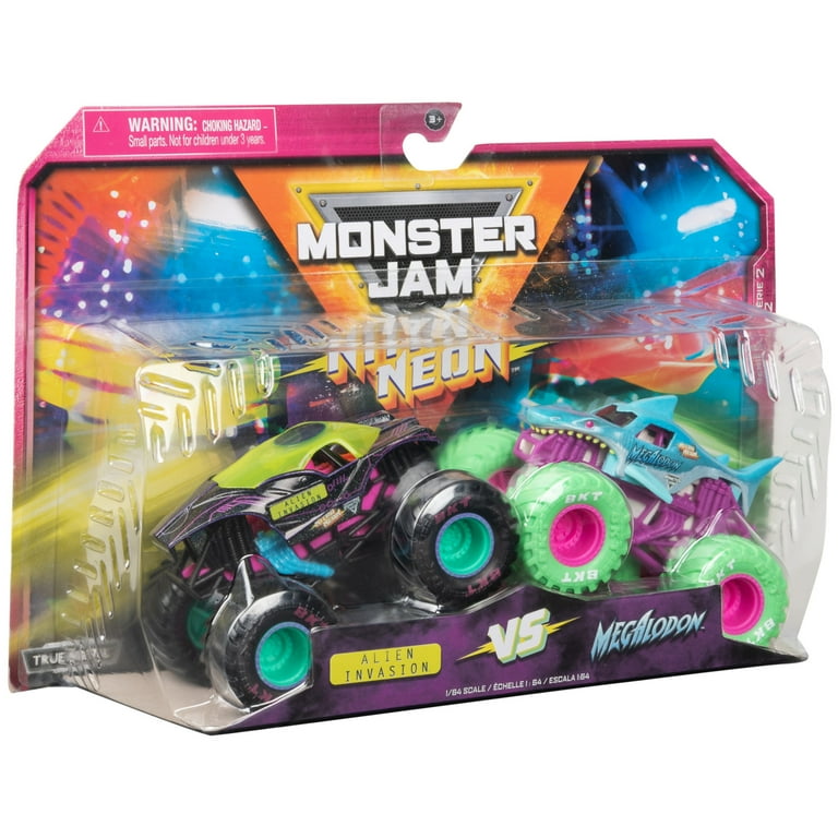 Monster Jam Exclusive Neon Nitro 2-Pack 1:64 Scale Monster Trucks