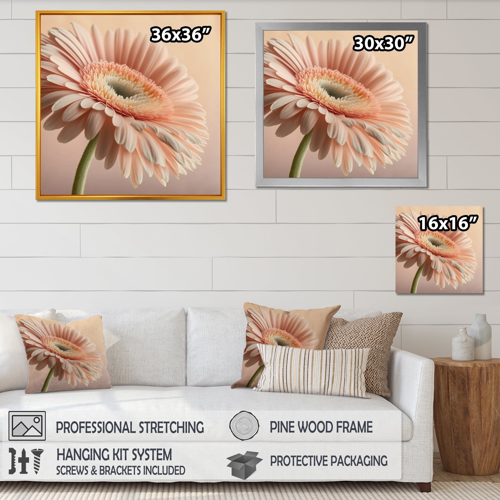 Gerbera offers daisies Floral art, 16 x 20 giclee print by Johno Prascak, flower wall art, modern wall decor